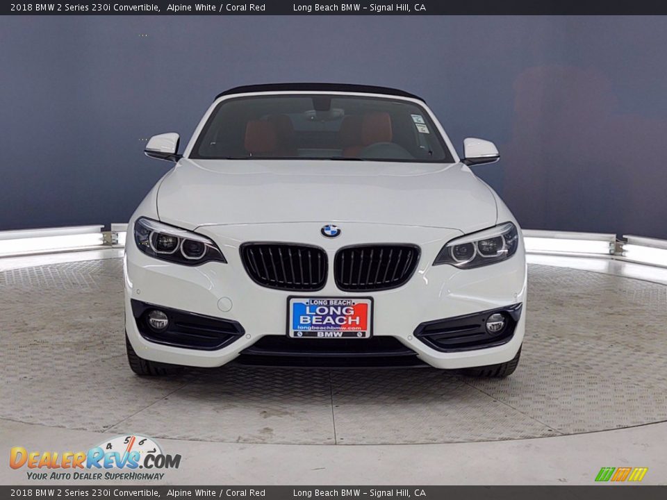 2018 BMW 2 Series 230i Convertible Alpine White / Coral Red Photo #2