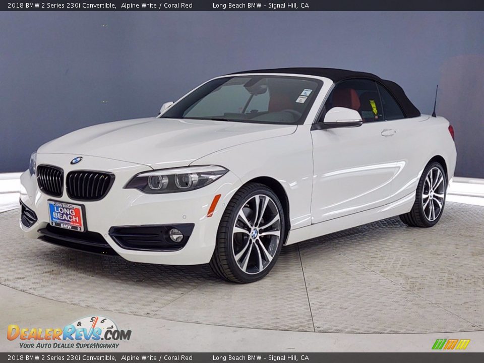 2018 BMW 2 Series 230i Convertible Alpine White / Coral Red Photo #3