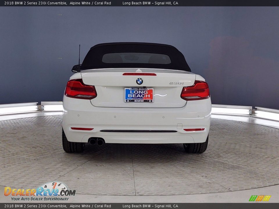 2018 BMW 2 Series 230i Convertible Alpine White / Coral Red Photo #4