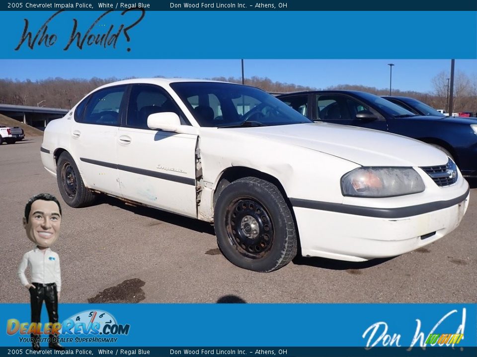 2005 Chevrolet Impala Police White / Regal Blue Photo #1