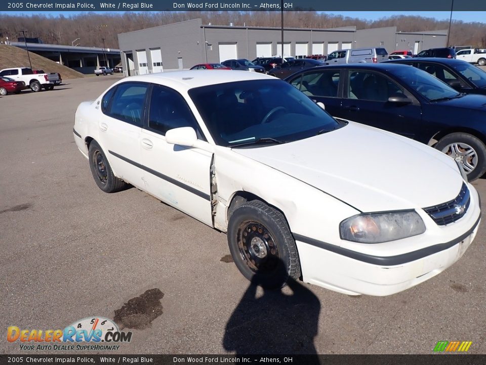 2005 Chevrolet Impala Police White / Regal Blue Photo #2
