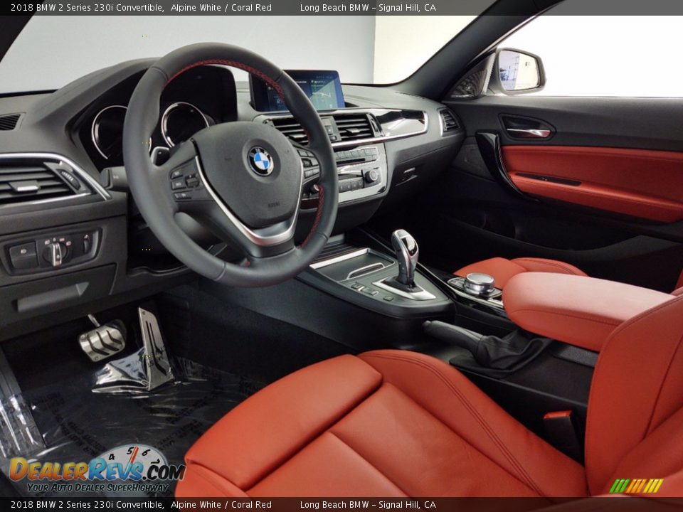 Coral Red Interior - 2018 BMW 2 Series 230i Convertible Photo #14