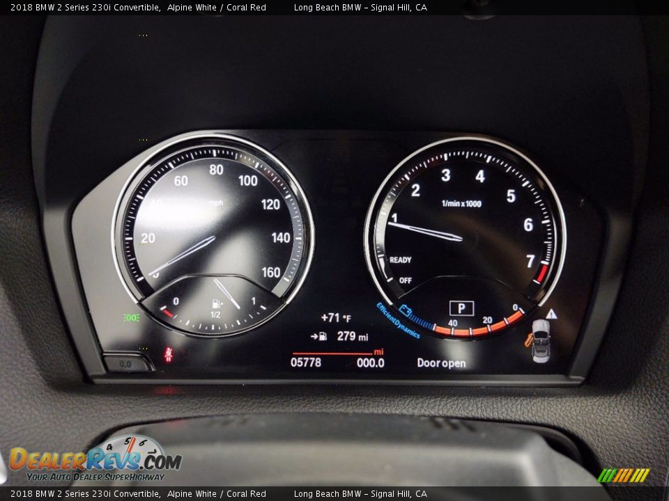 2018 BMW 2 Series 230i Convertible Gauges Photo #18