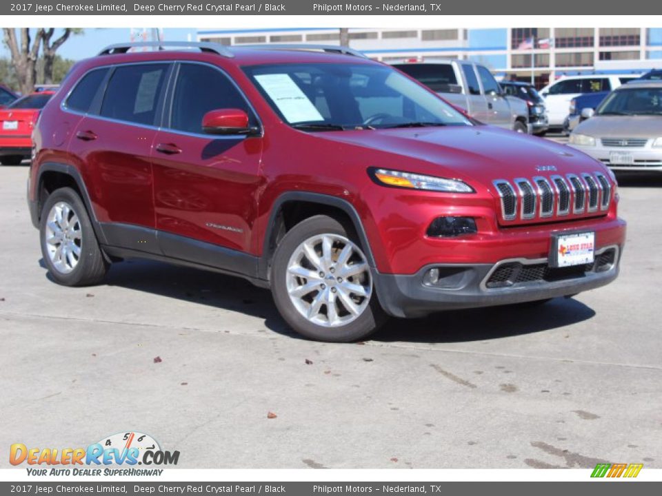 2017 Jeep Cherokee Limited Deep Cherry Red Crystal Pearl / Black Photo #2