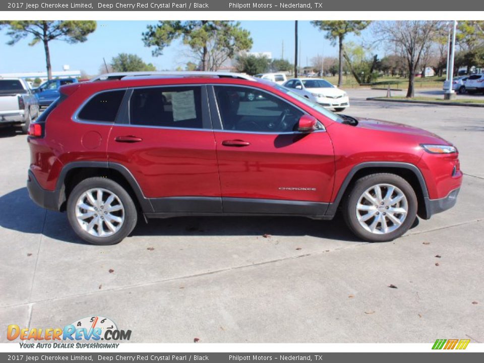 Deep Cherry Red Crystal Pearl 2017 Jeep Cherokee Limited Photo #4