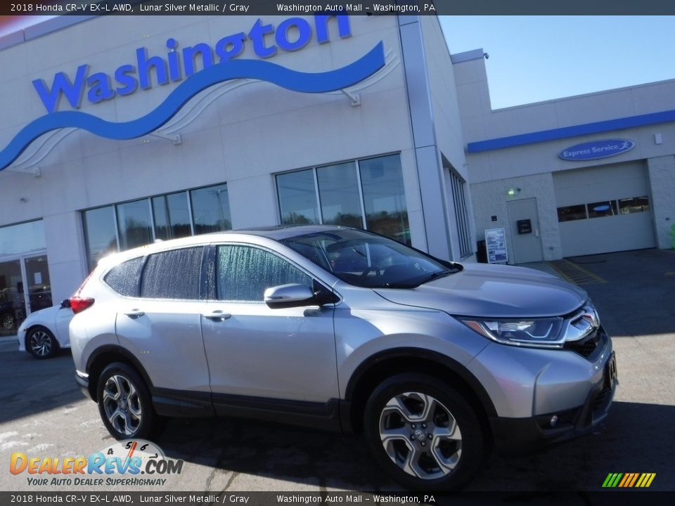 2018 Honda CR-V EX-L AWD Lunar Silver Metallic / Gray Photo #2