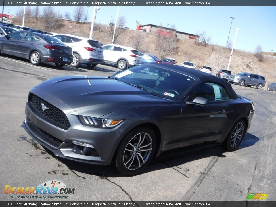 2016 Ford Mustang EcoBoost Premium Convertible Magnetic Metallic / Ebony Photo #6