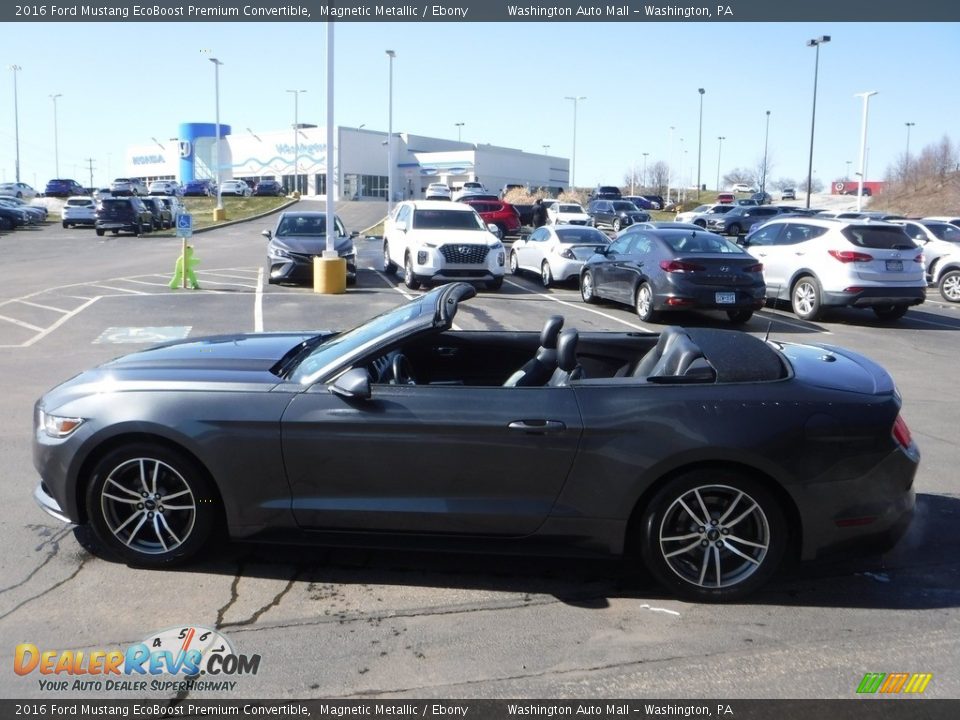 2016 Ford Mustang EcoBoost Premium Convertible Magnetic Metallic / Ebony Photo #7