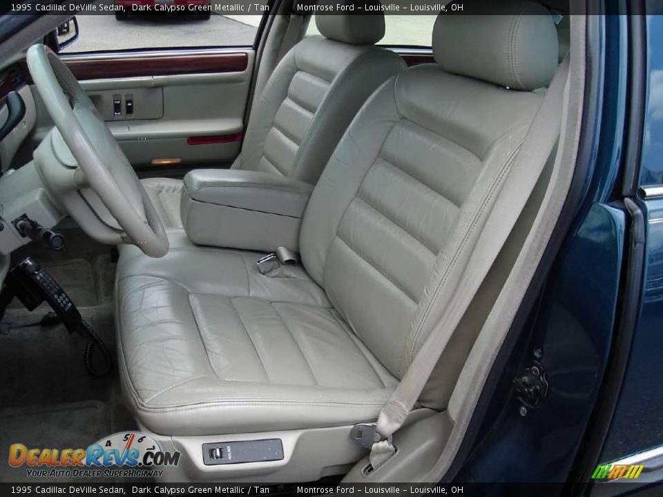 1995 Cadillac DeVille Sedan Dark Calypso Green Metallic / Tan Photo #14