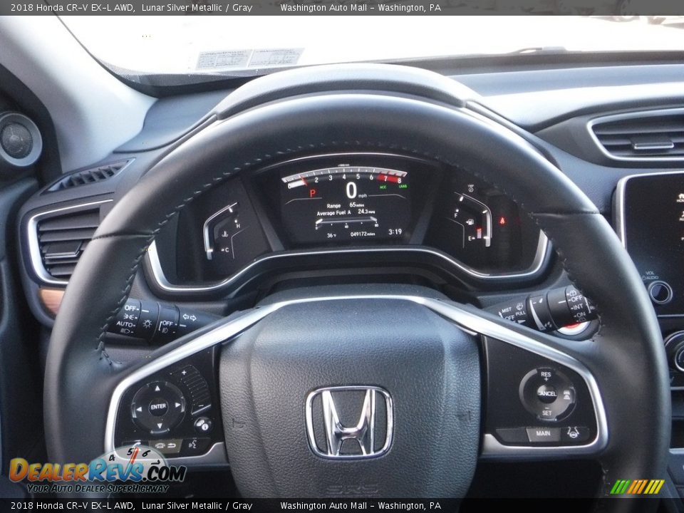 2018 Honda CR-V EX-L AWD Lunar Silver Metallic / Gray Photo #14
