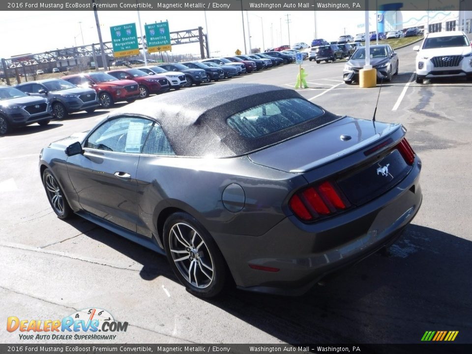 2016 Ford Mustang EcoBoost Premium Convertible Magnetic Metallic / Ebony Photo #9