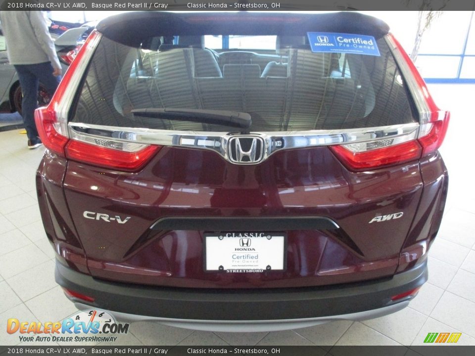 2018 Honda CR-V LX AWD Basque Red Pearl II / Gray Photo #8