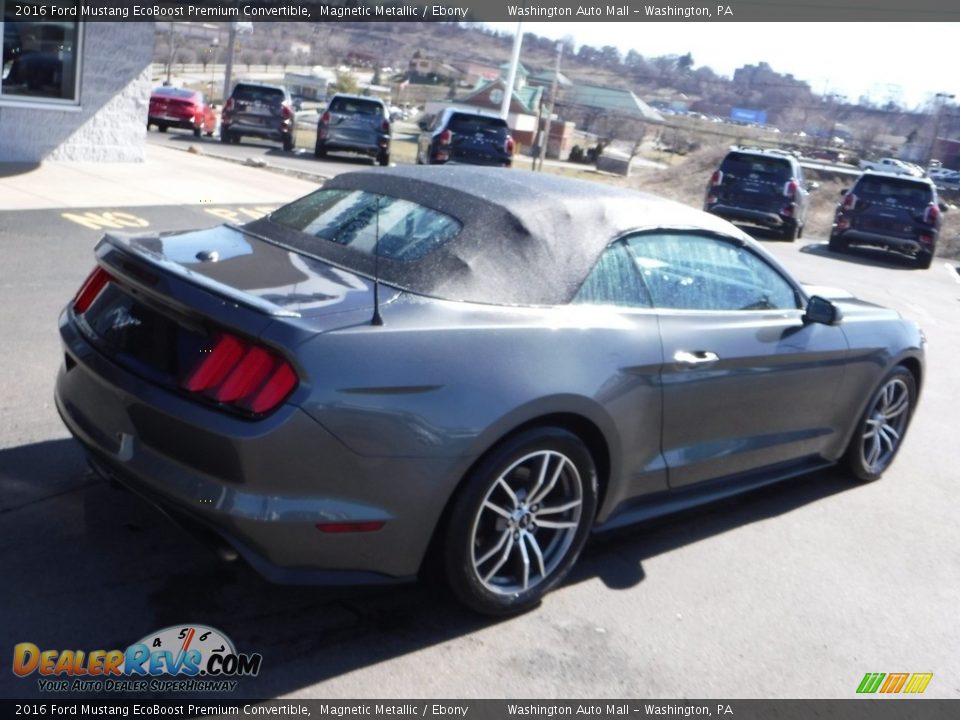 2016 Ford Mustang EcoBoost Premium Convertible Magnetic Metallic / Ebony Photo #11