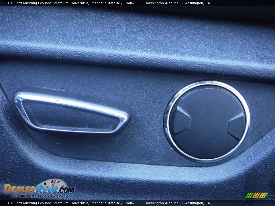 2016 Ford Mustang EcoBoost Premium Convertible Magnetic Metallic / Ebony Photo #15