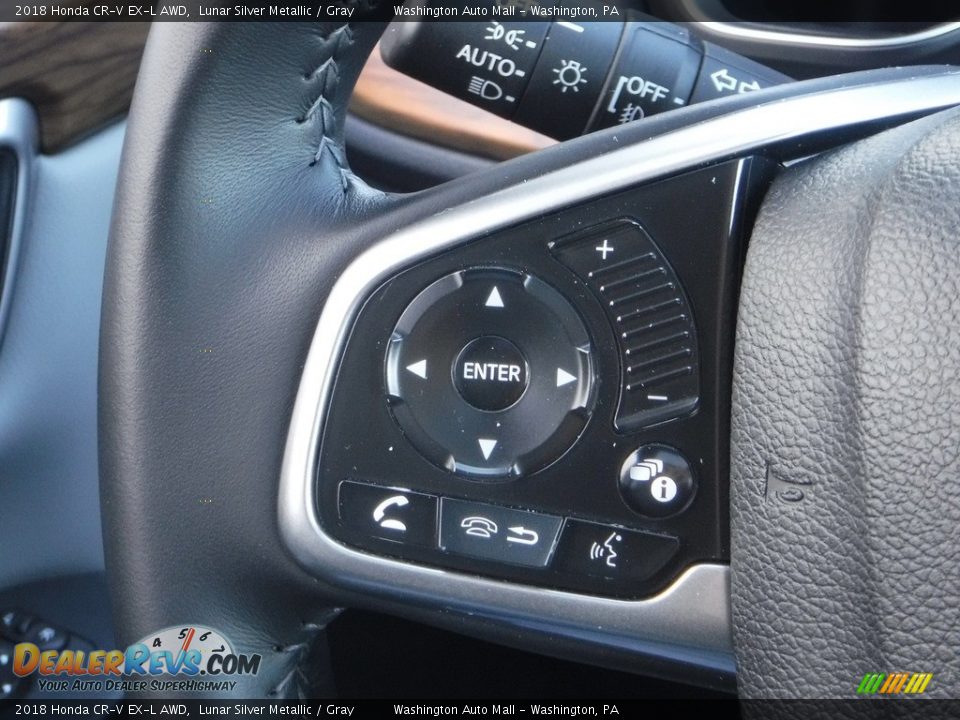 2018 Honda CR-V EX-L AWD Lunar Silver Metallic / Gray Photo #23