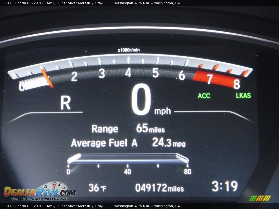 2018 Honda CR-V EX-L AWD Lunar Silver Metallic / Gray Photo #30