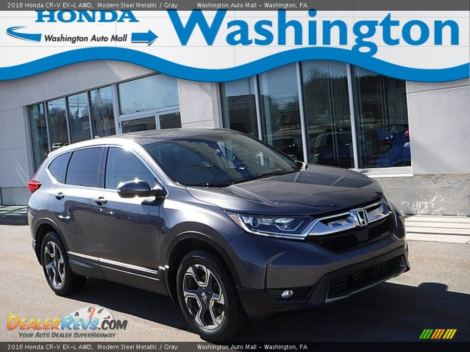 2018 Honda CR-V EX-L AWD Modern Steel Metallic / Gray Photo #1
