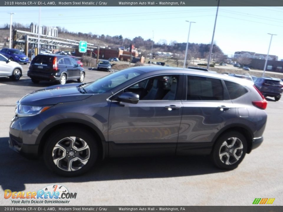 2018 Honda CR-V EX-L AWD Modern Steel Metallic / Gray Photo #7