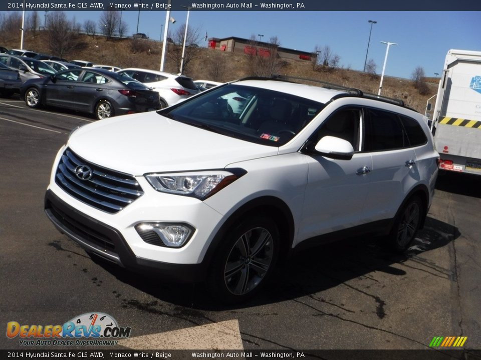 2014 Hyundai Santa Fe GLS AWD Monaco White / Beige Photo #6