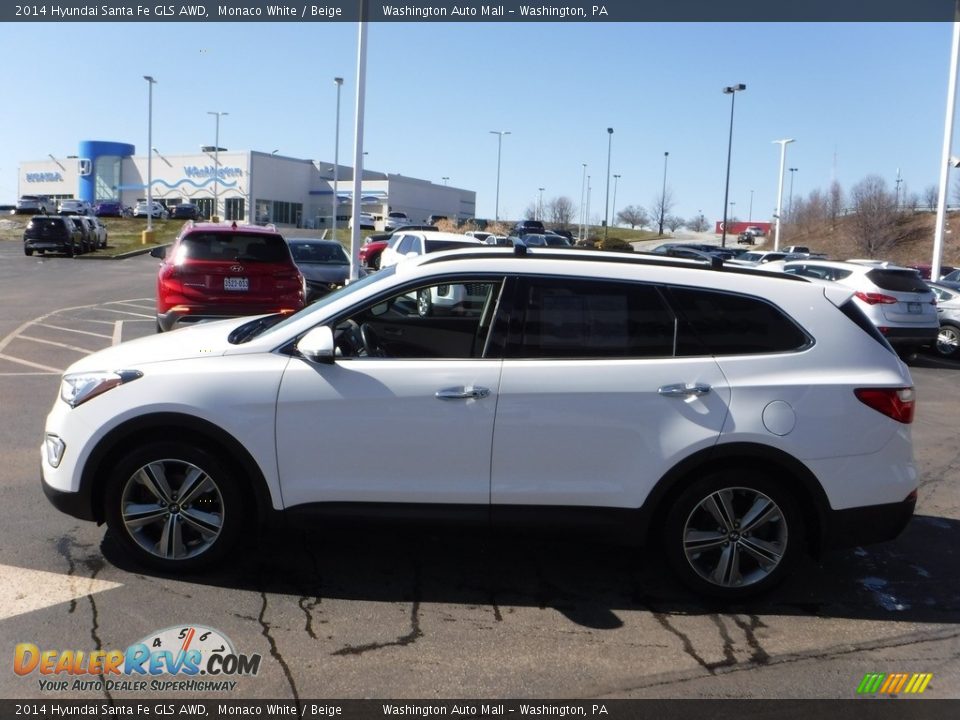 2014 Hyundai Santa Fe GLS AWD Monaco White / Beige Photo #7