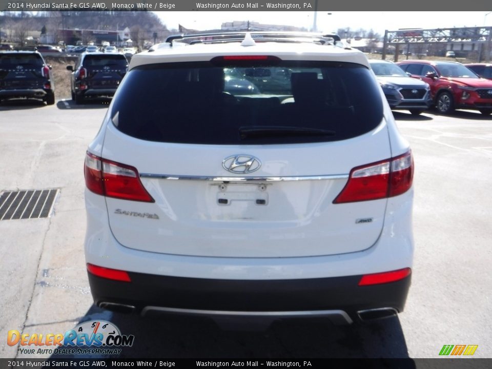 2014 Hyundai Santa Fe GLS AWD Monaco White / Beige Photo #8