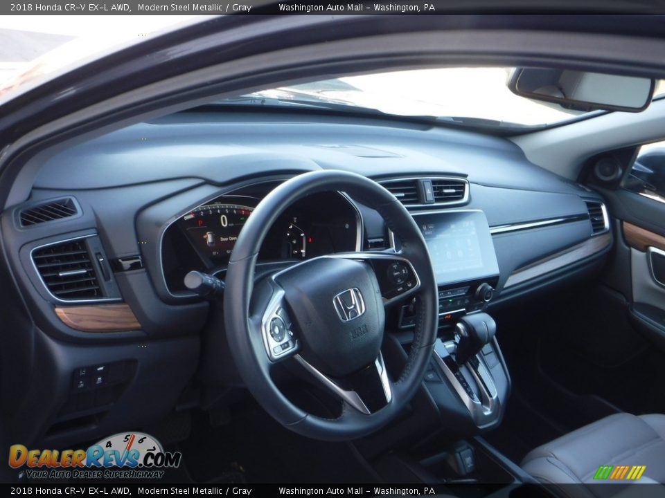 2018 Honda CR-V EX-L AWD Modern Steel Metallic / Gray Photo #14