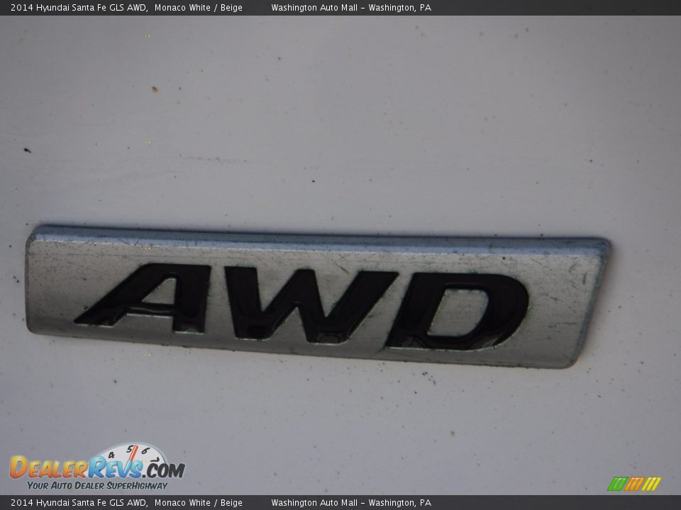 2014 Hyundai Santa Fe GLS AWD Monaco White / Beige Photo #10