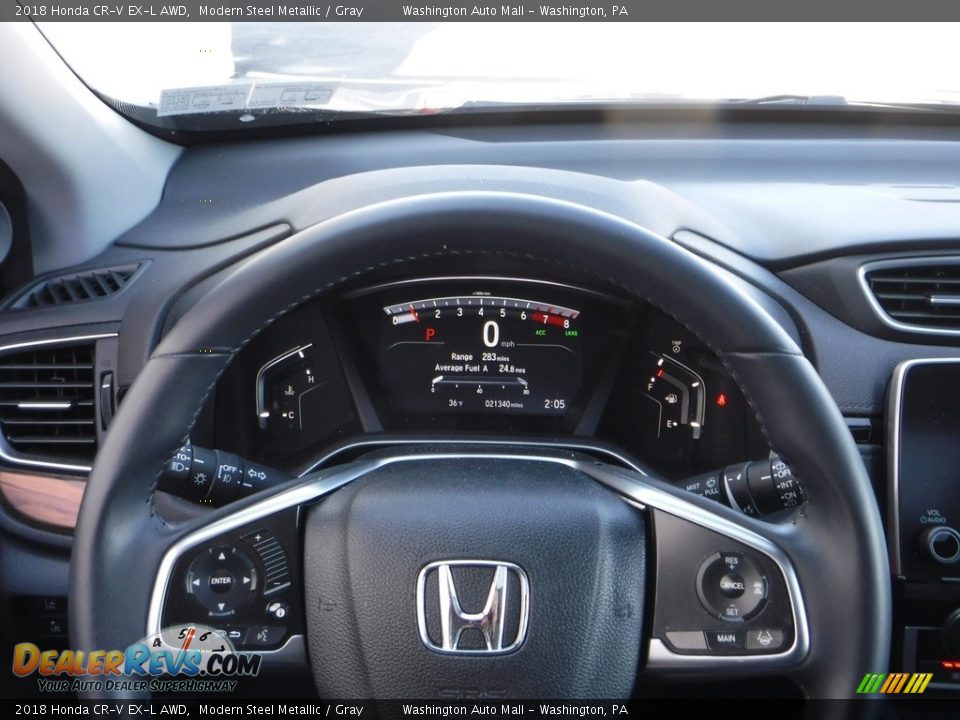 2018 Honda CR-V EX-L AWD Modern Steel Metallic / Gray Photo #23
