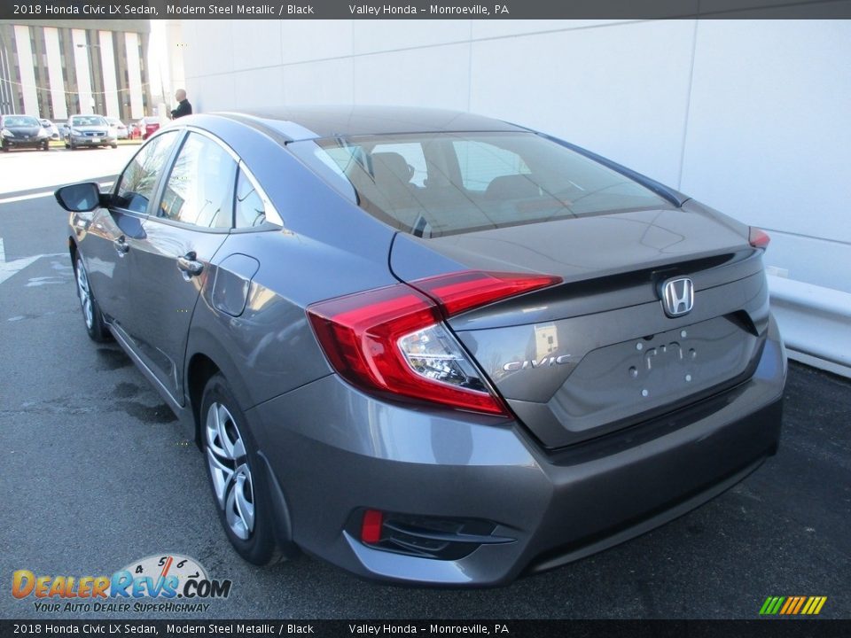 2018 Honda Civic LX Sedan Modern Steel Metallic / Black Photo #3