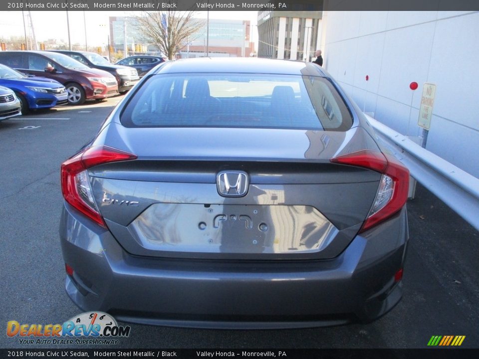 2018 Honda Civic LX Sedan Modern Steel Metallic / Black Photo #4