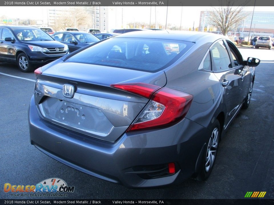 2018 Honda Civic LX Sedan Modern Steel Metallic / Black Photo #5