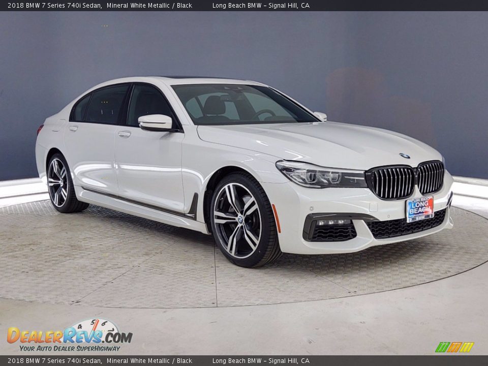 2018 BMW 7 Series 740i Sedan Mineral White Metallic / Black Photo #36