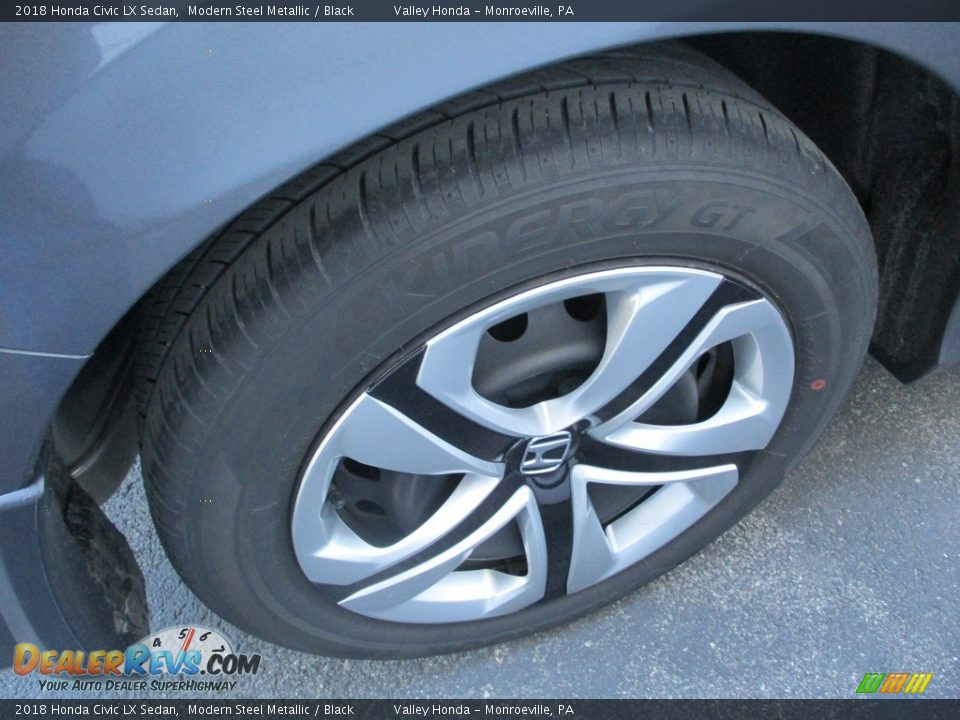 2018 Honda Civic LX Sedan Modern Steel Metallic / Black Photo #6