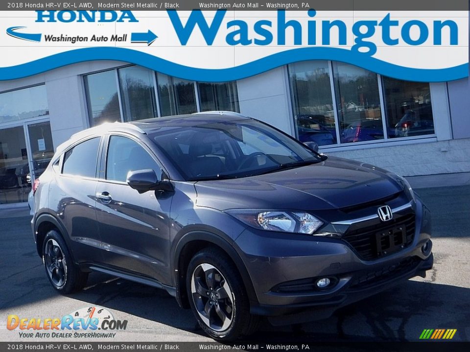 2018 Honda HR-V EX-L AWD Modern Steel Metallic / Black Photo #1