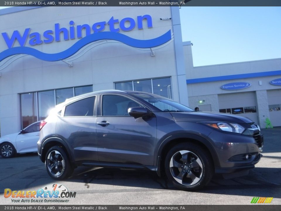 2018 Honda HR-V EX-L AWD Modern Steel Metallic / Black Photo #2