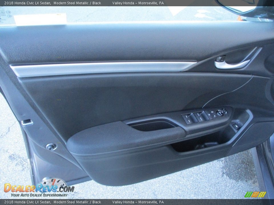2018 Honda Civic LX Sedan Modern Steel Metallic / Black Photo #10