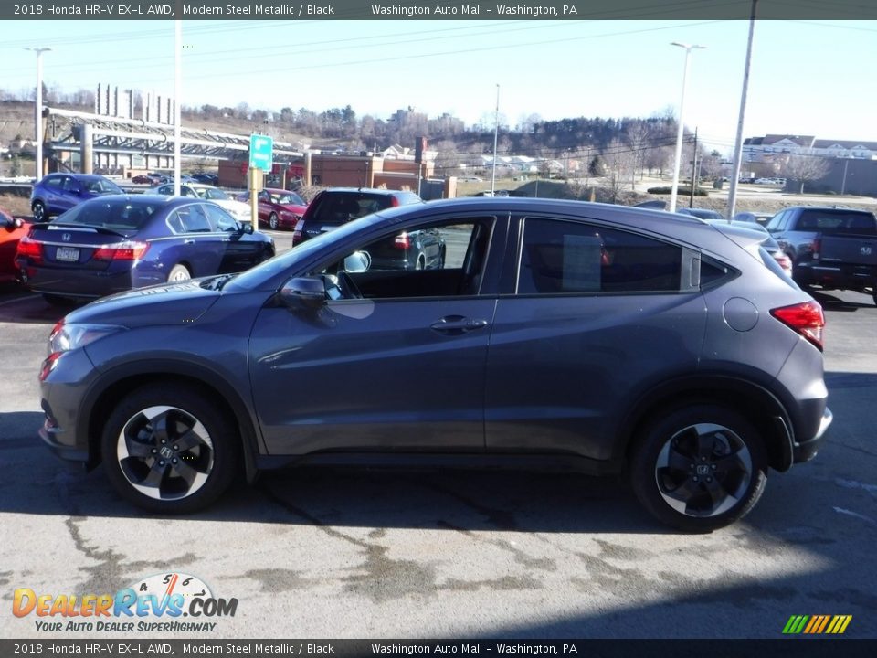 2018 Honda HR-V EX-L AWD Modern Steel Metallic / Black Photo #6