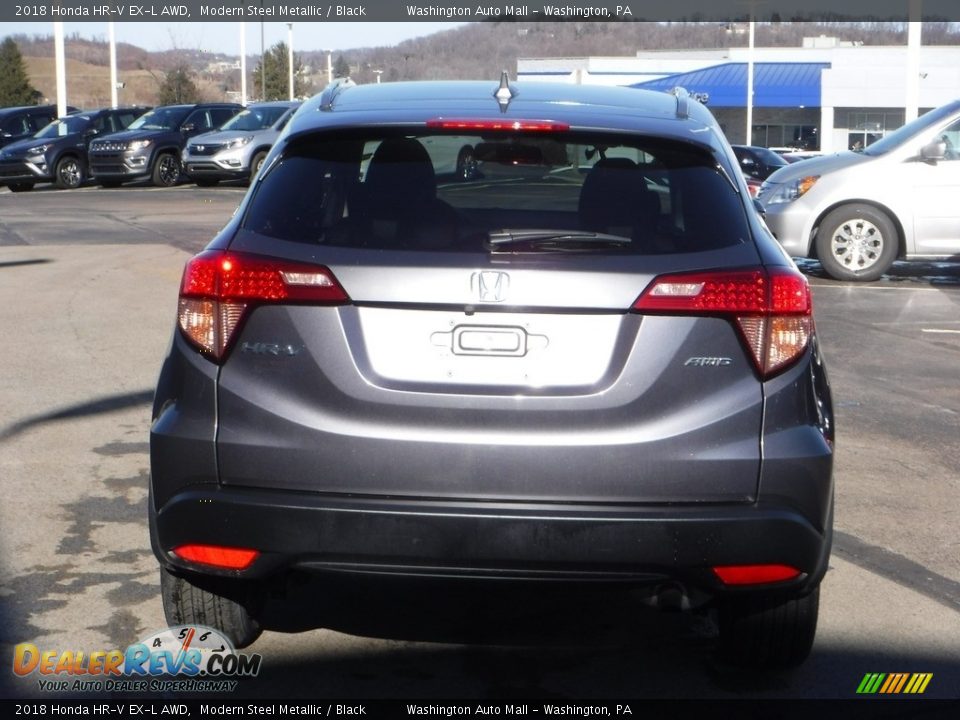 2018 Honda HR-V EX-L AWD Modern Steel Metallic / Black Photo #8