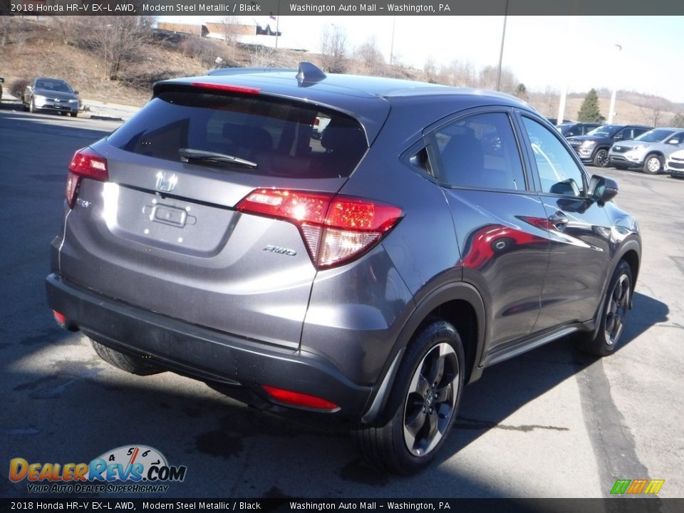 2018 Honda HR-V EX-L AWD Modern Steel Metallic / Black Photo #9