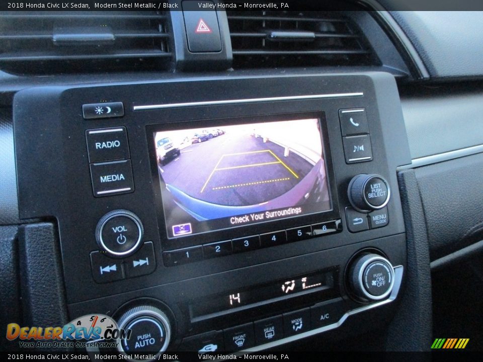 2018 Honda Civic LX Sedan Modern Steel Metallic / Black Photo #15