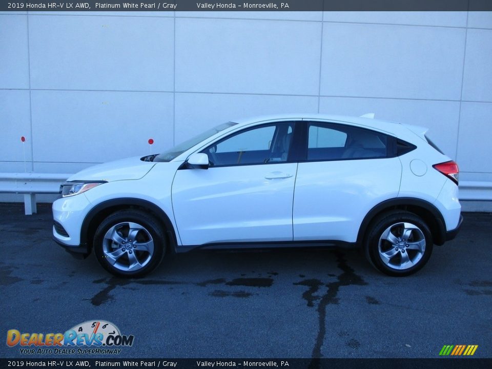 2019 Honda HR-V LX AWD Platinum White Pearl / Gray Photo #2