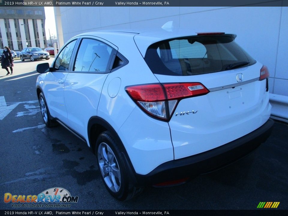 2019 Honda HR-V LX AWD Platinum White Pearl / Gray Photo #3