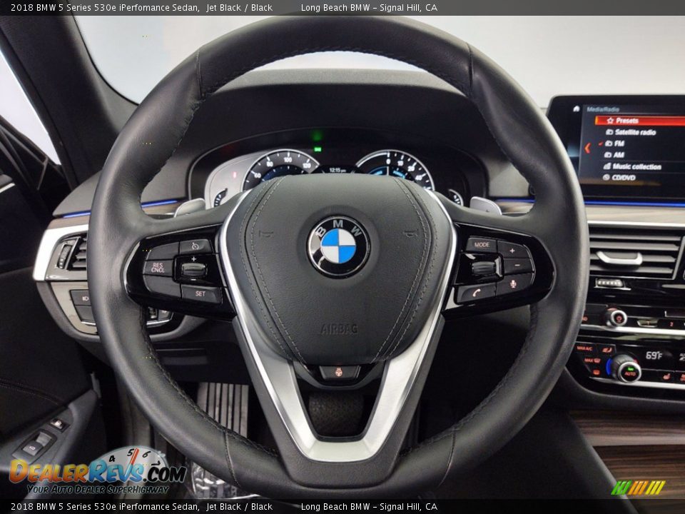 2018 BMW 5 Series 530e iPerfomance Sedan Jet Black / Black Photo #18