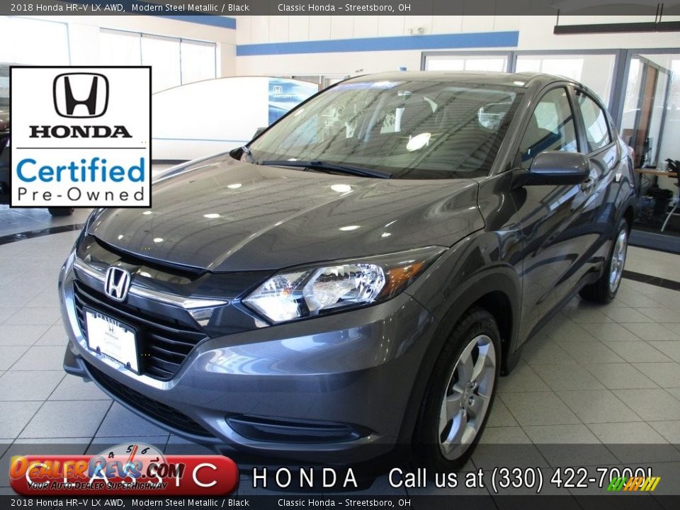 2018 Honda HR-V LX AWD Modern Steel Metallic / Black Photo #1