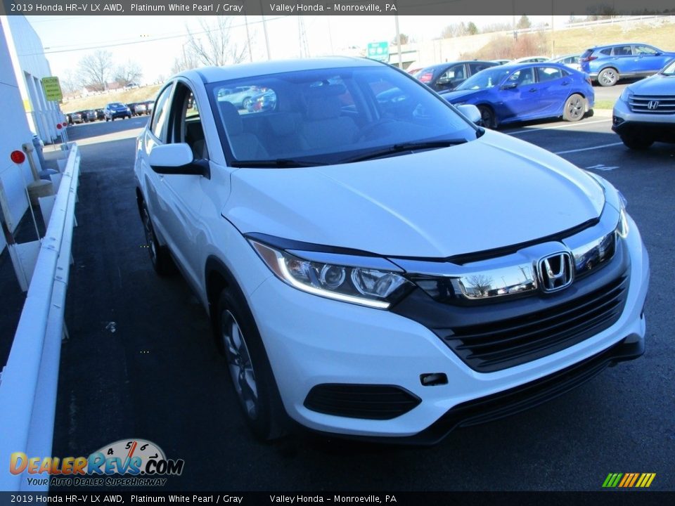 2019 Honda HR-V LX AWD Platinum White Pearl / Gray Photo #7