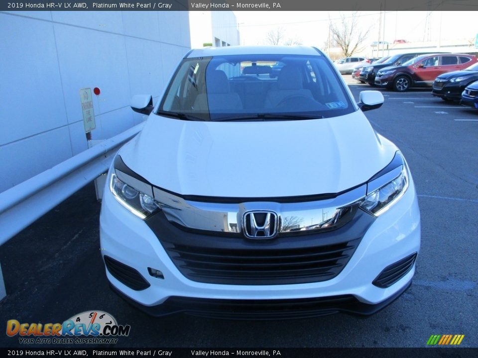 2019 Honda HR-V LX AWD Platinum White Pearl / Gray Photo #8