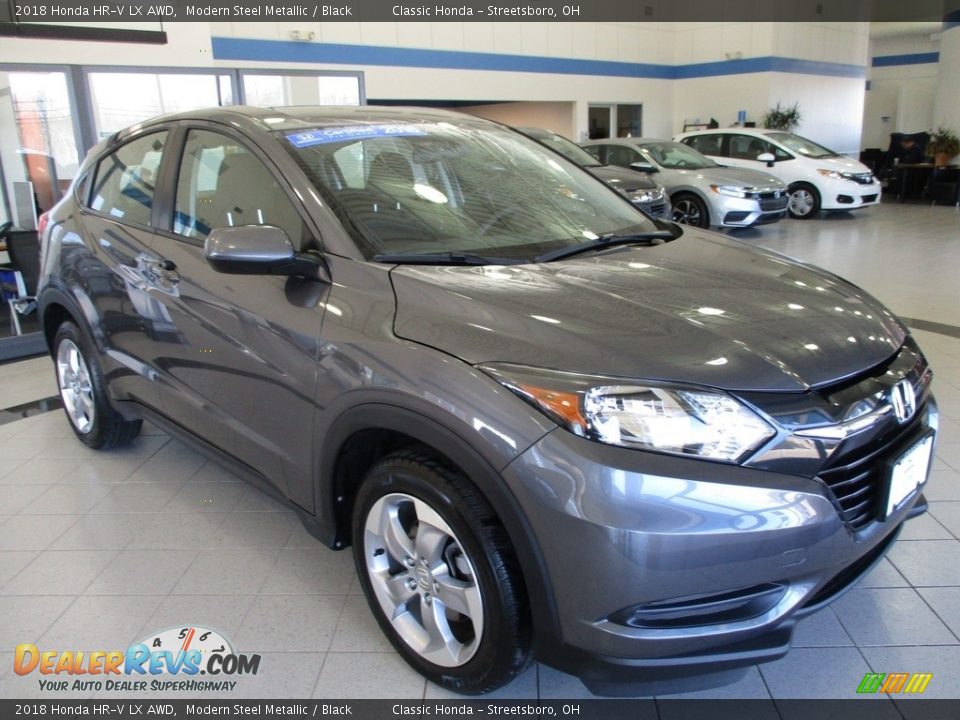 2018 Honda HR-V LX AWD Modern Steel Metallic / Black Photo #3