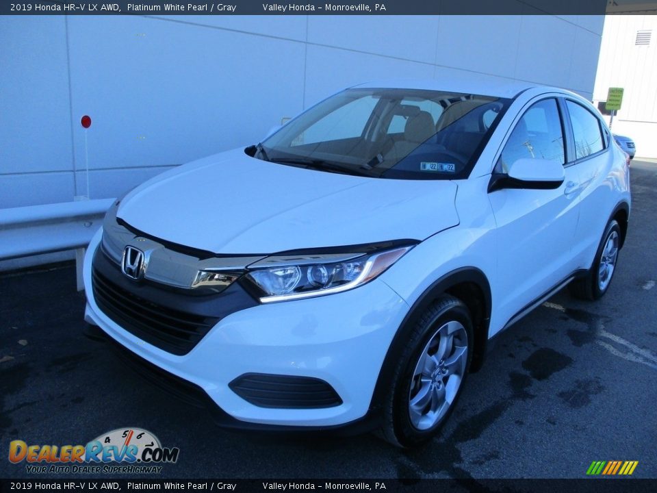 2019 Honda HR-V LX AWD Platinum White Pearl / Gray Photo #9