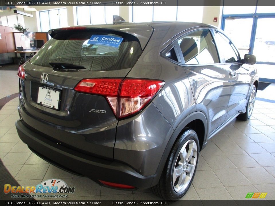 2018 Honda HR-V LX AWD Modern Steel Metallic / Black Photo #7