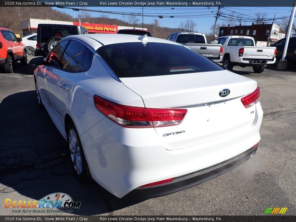 2016 Kia Optima EX Snow White Pearl / Gray Photo #4